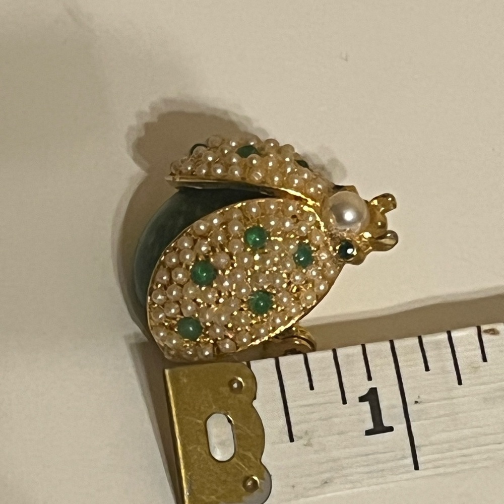 Beetle Bug Goldtone Stick Pin Brooch - Picture 9 of 9
